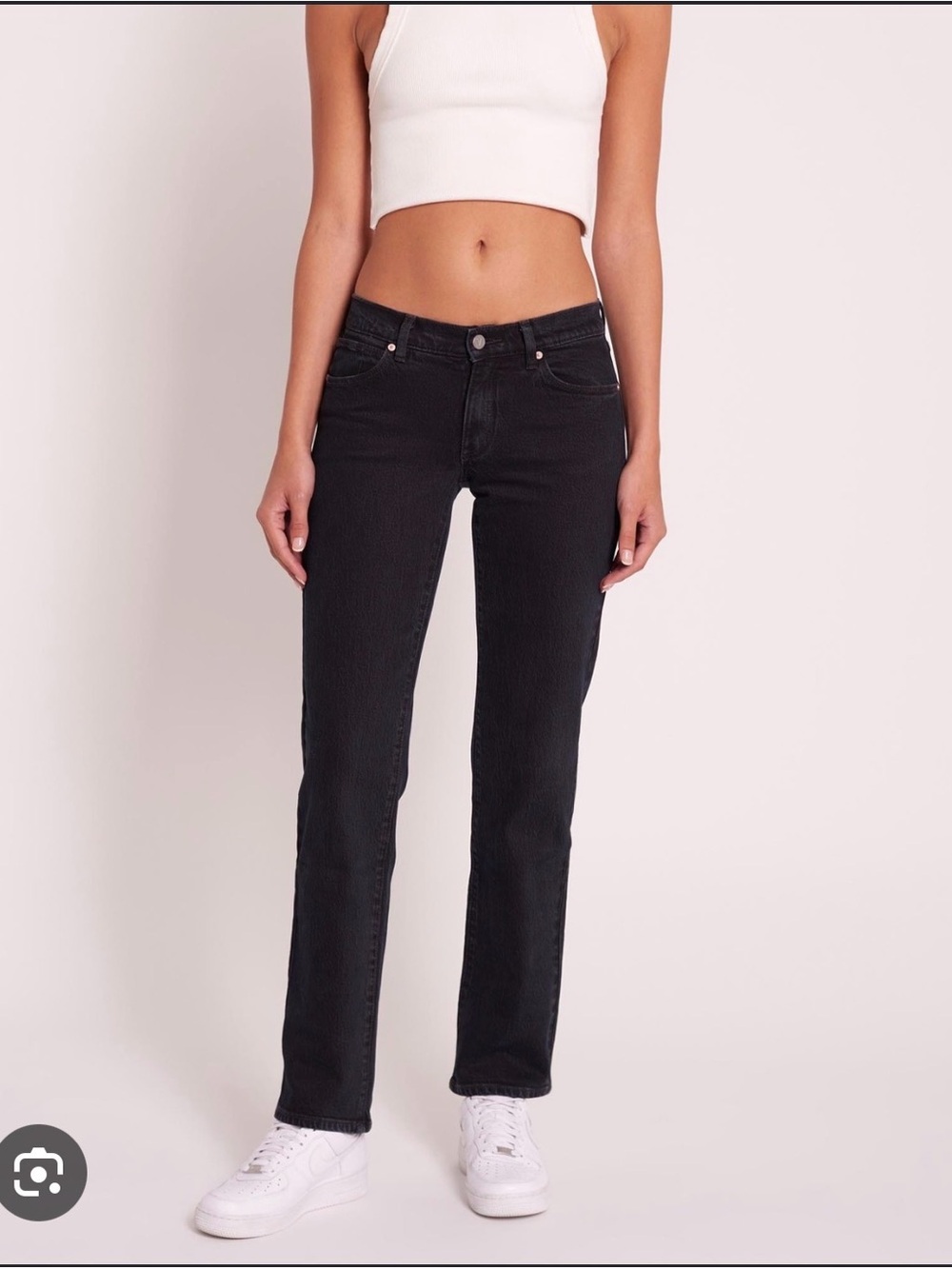 Abrand Black Straight-Leg Women's Jeans